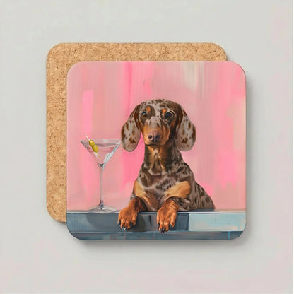 Coaster Weenie Martini - Kies jouw Teckelras