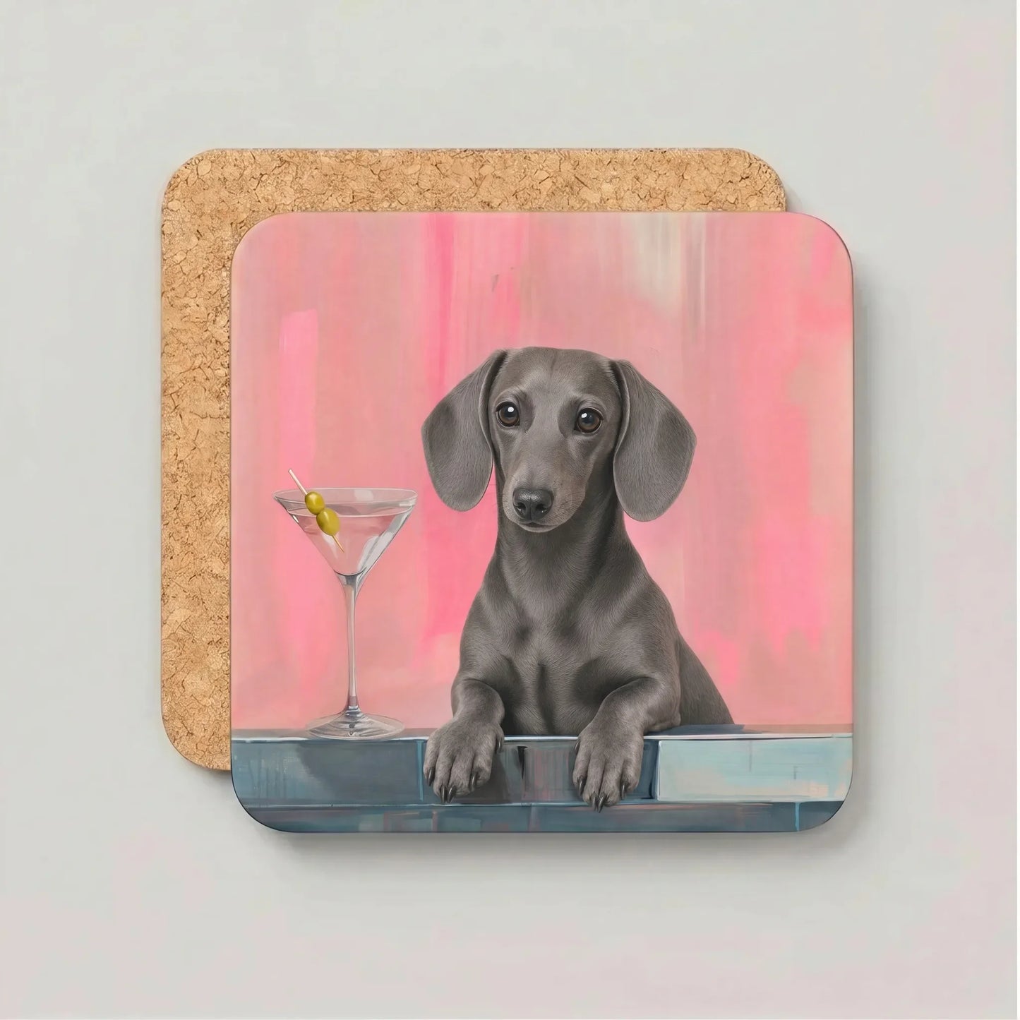 Coaster Weenie Martini - Kies jouw Teckelras