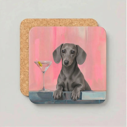Coaster Weenie Martini - Kies jouw Teckelras