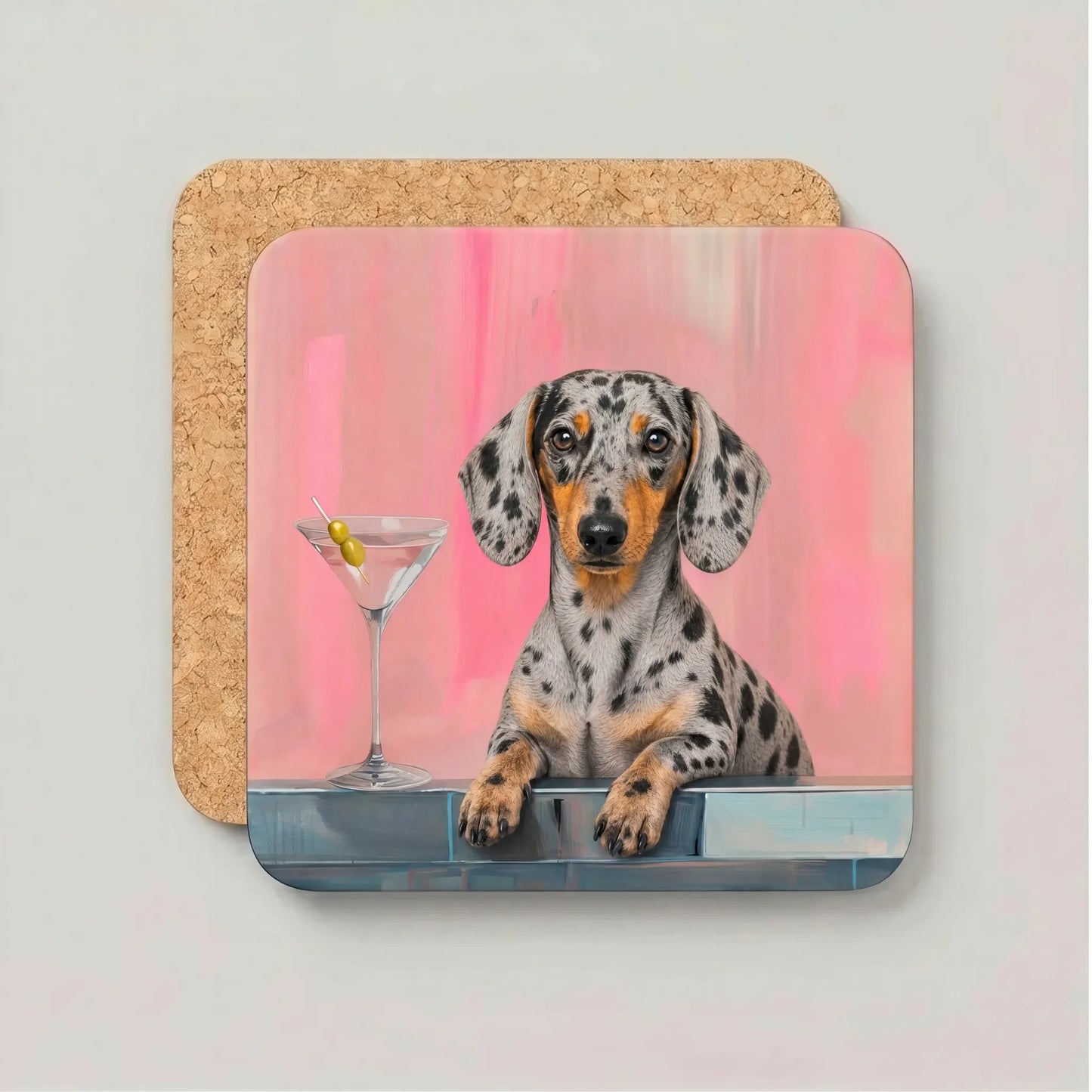Coaster Weenie Martini - Kies jouw Teckelras