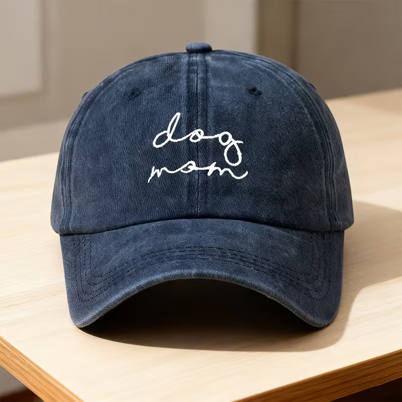 blauwe pet met geprint dog mom