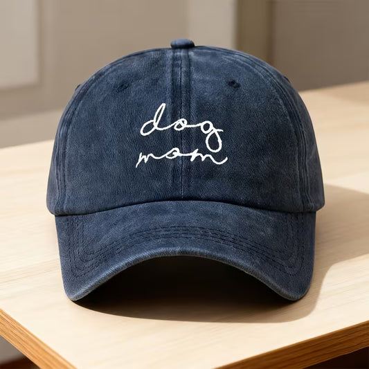 blauwe pet met geprint dog mom
