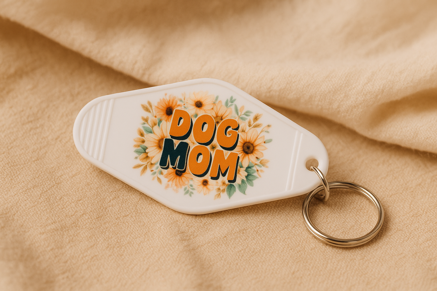 Boho Dog Mom Sleutelhanger - Geoptimaliseerde Achtergrond