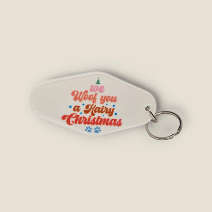 We Woof You a Hairy Christmas Sleutelhanger - Kerst Cadeau voor Hondenliefhebbers