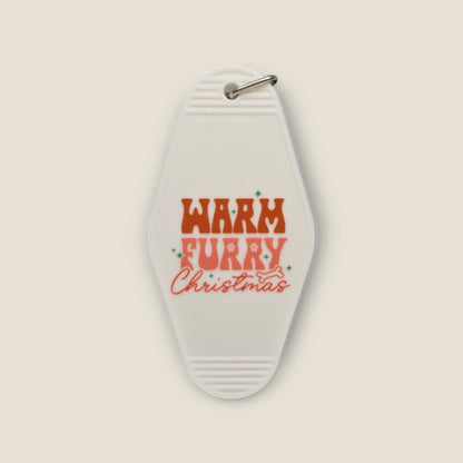 Warm Furry Christmas Sleutelhanger - Kerst Cadeau voor Hondenliefhebbers