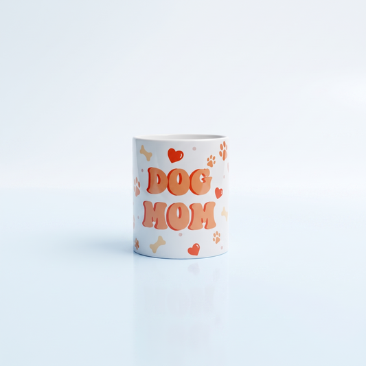 Dog Mom Mok Hartjes Oranje 11oz