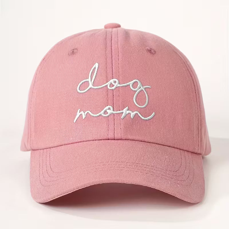 Dog Mom Pet – Geborduurde Tekst | Chino Dad Cap | Teckels Tales Travels