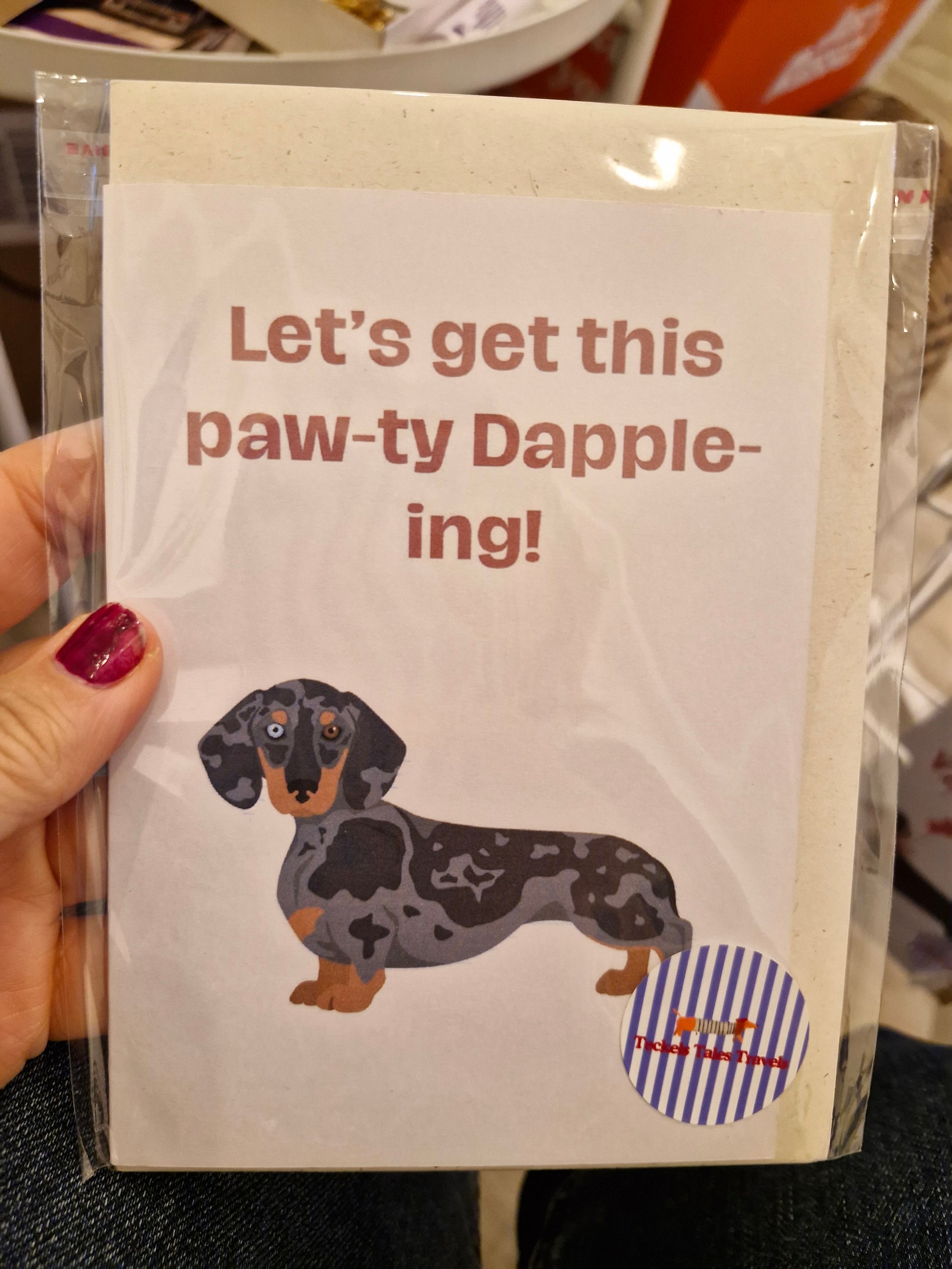 wenskaart Let's get this pawty dapple-ing